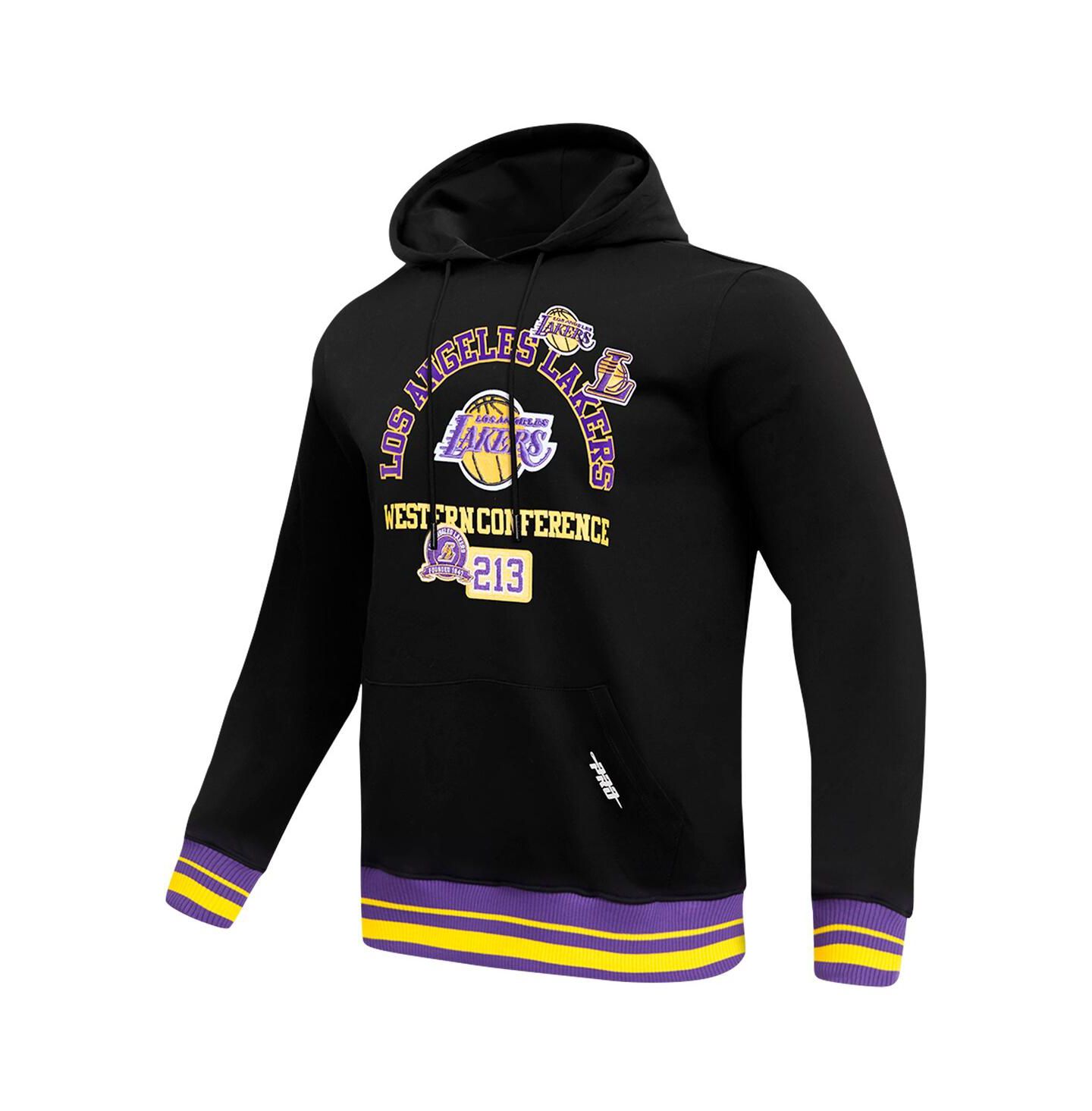 Мужское худи Pro Standard Black Los Angeles Lakers Area Code Pullover — фото 5