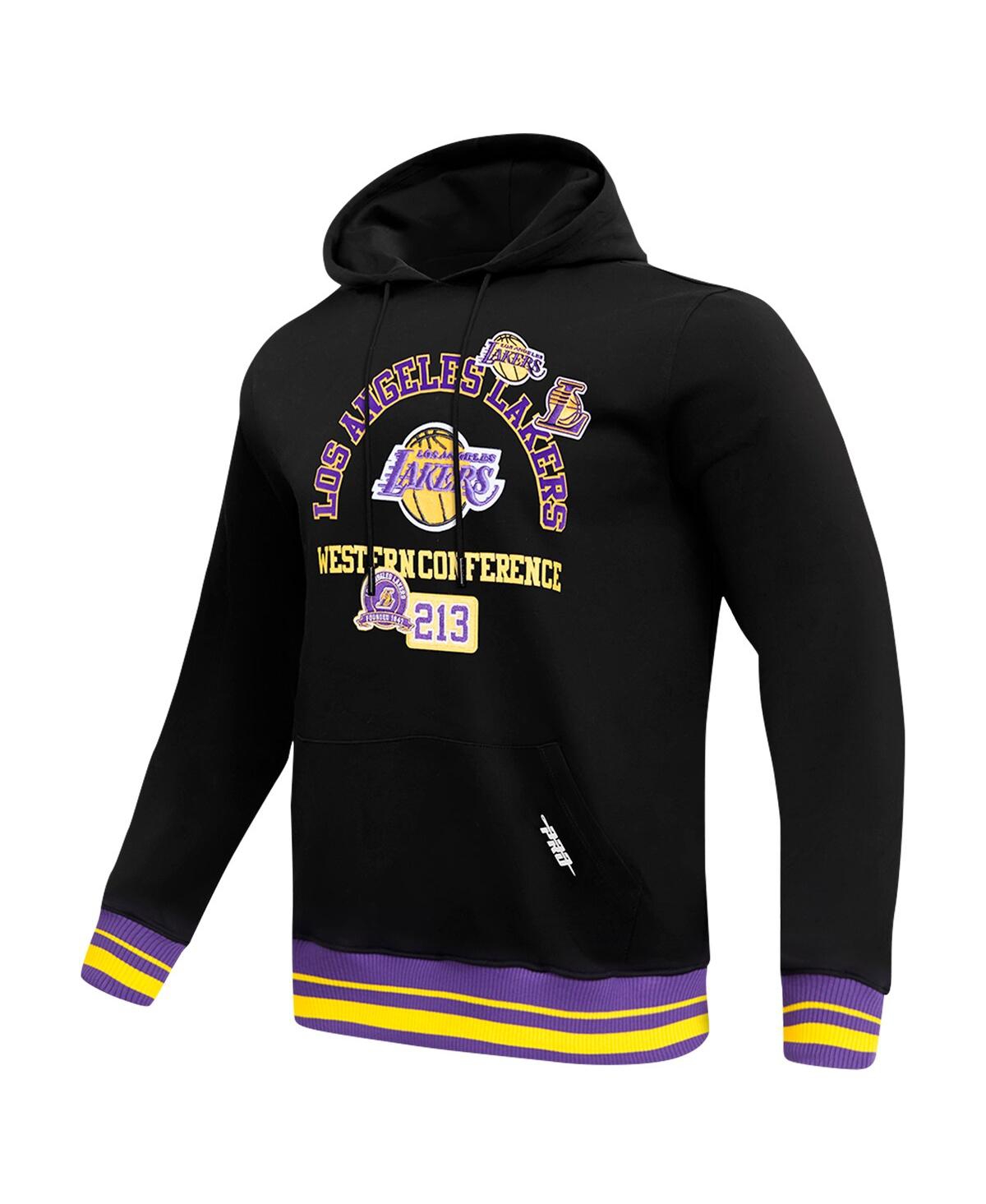 Pro Standard Men's Black Los Angeles Lakers Area Code Pullover Hoodie In Black