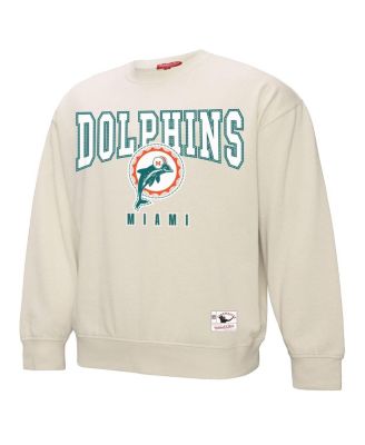 Women's Cream Miami Dolphins Fandom Fleece Pullover Sweatshirt