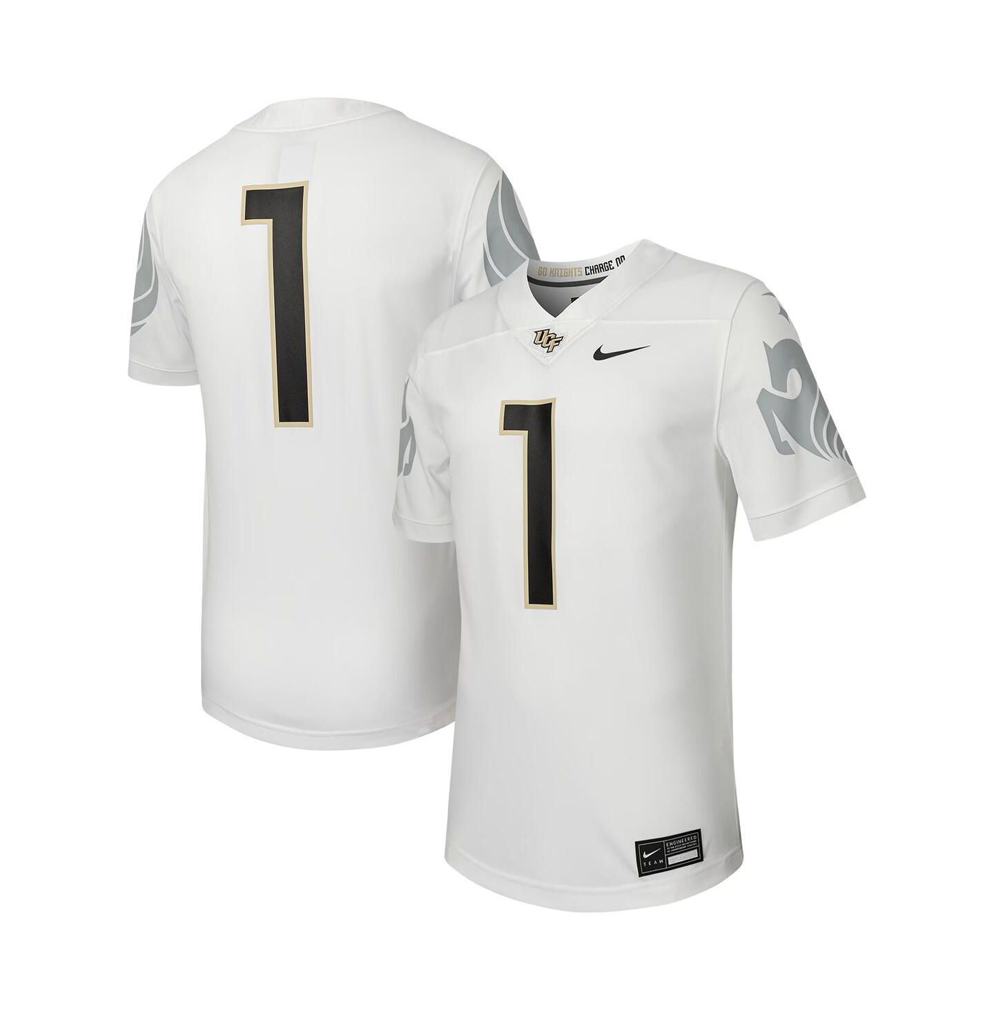 Мужской топ Nike 1 White UCF Knights Untouchable Replica Football Jersey — фото 1