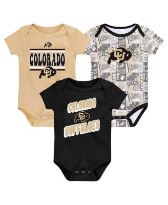 Outerstuff - Newborn Black Colorado Buffaloes Sunday Comics 3-Pack Bodysuit Set