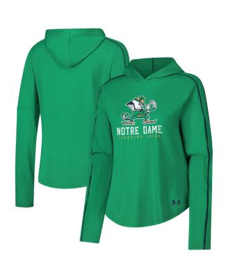 Under Armour - Women's  Green Notre Dame Fighting Irish Game Day Knockout Long Sleeve Hooded T-Shirt