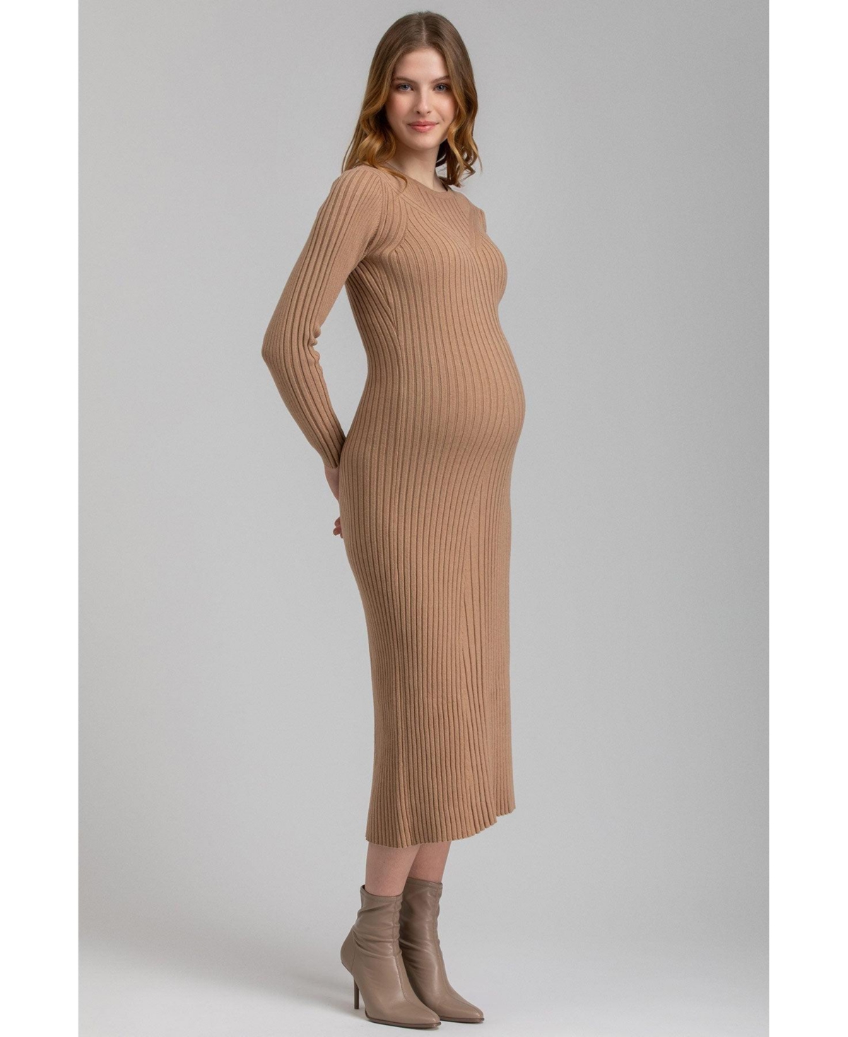 Pietro Brunelli Maternity Women's Dress Gemma In Cuban Sand