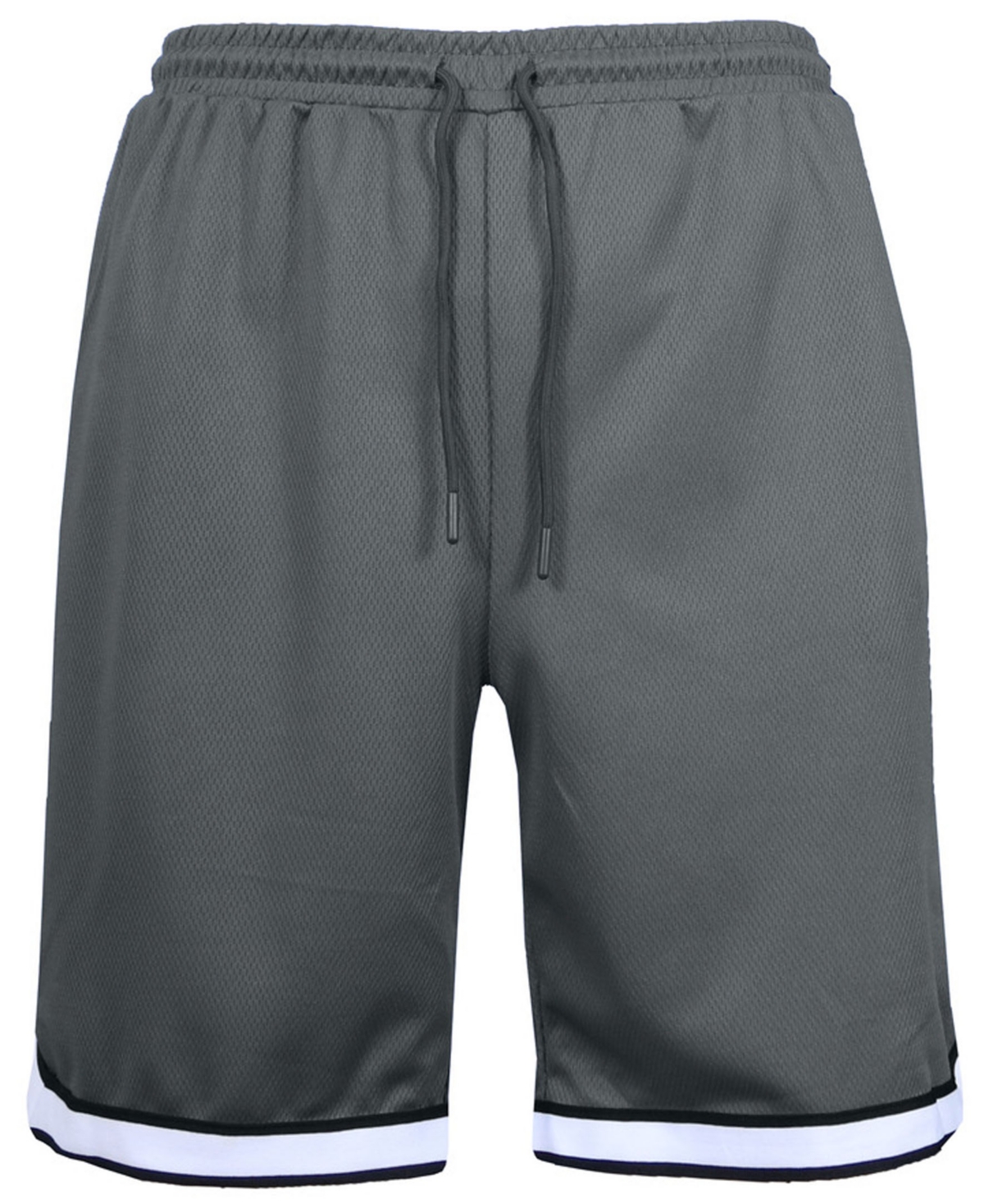 Galaxy By Harvic Men's Premium Active Moisture Wicking Workout Mesh Shorts With Trim In Charcoal