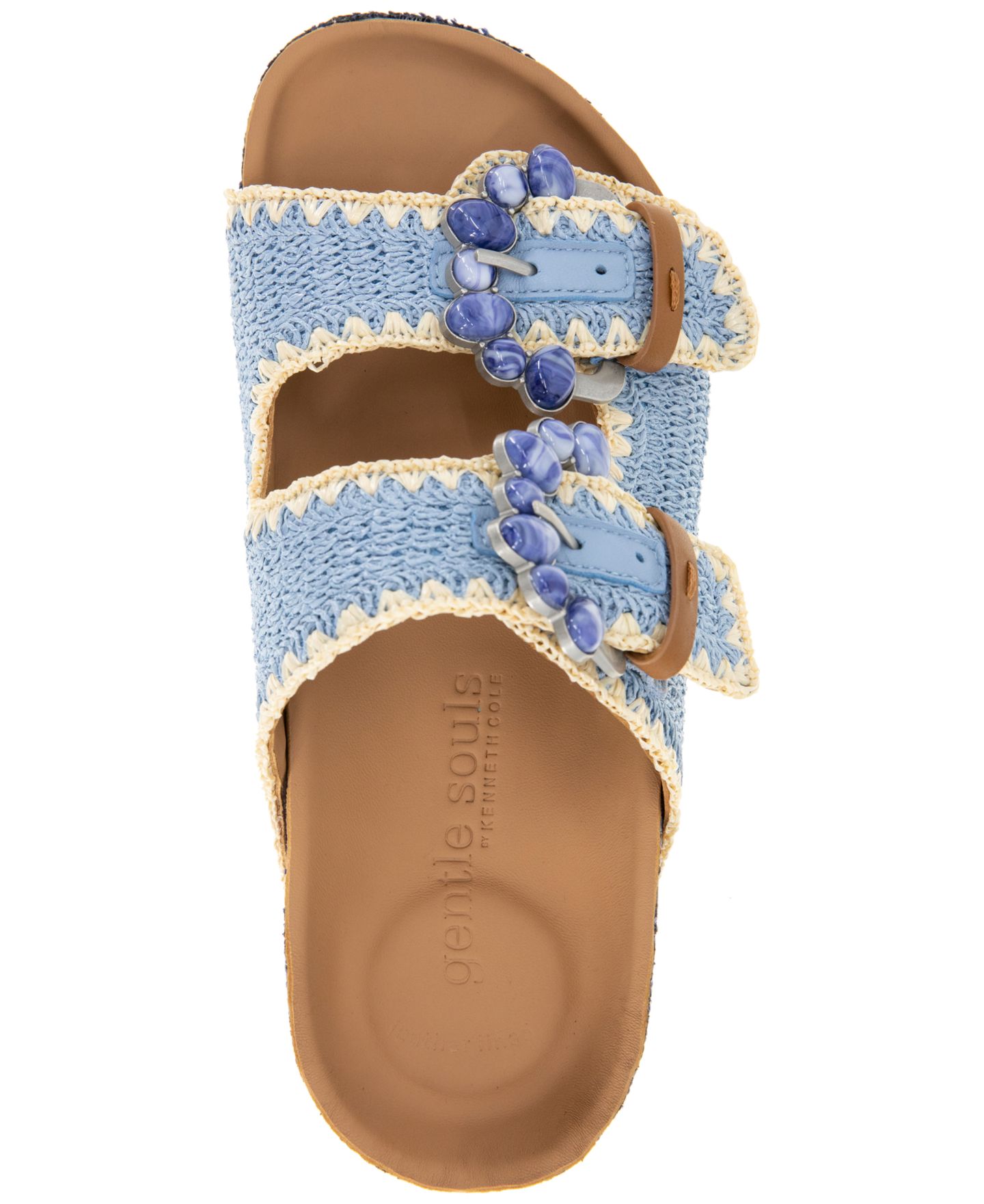 Женские сандалии Gentle Souls Kendall Buckled Platform, цвет: Светлый синий замшевый — фото 4