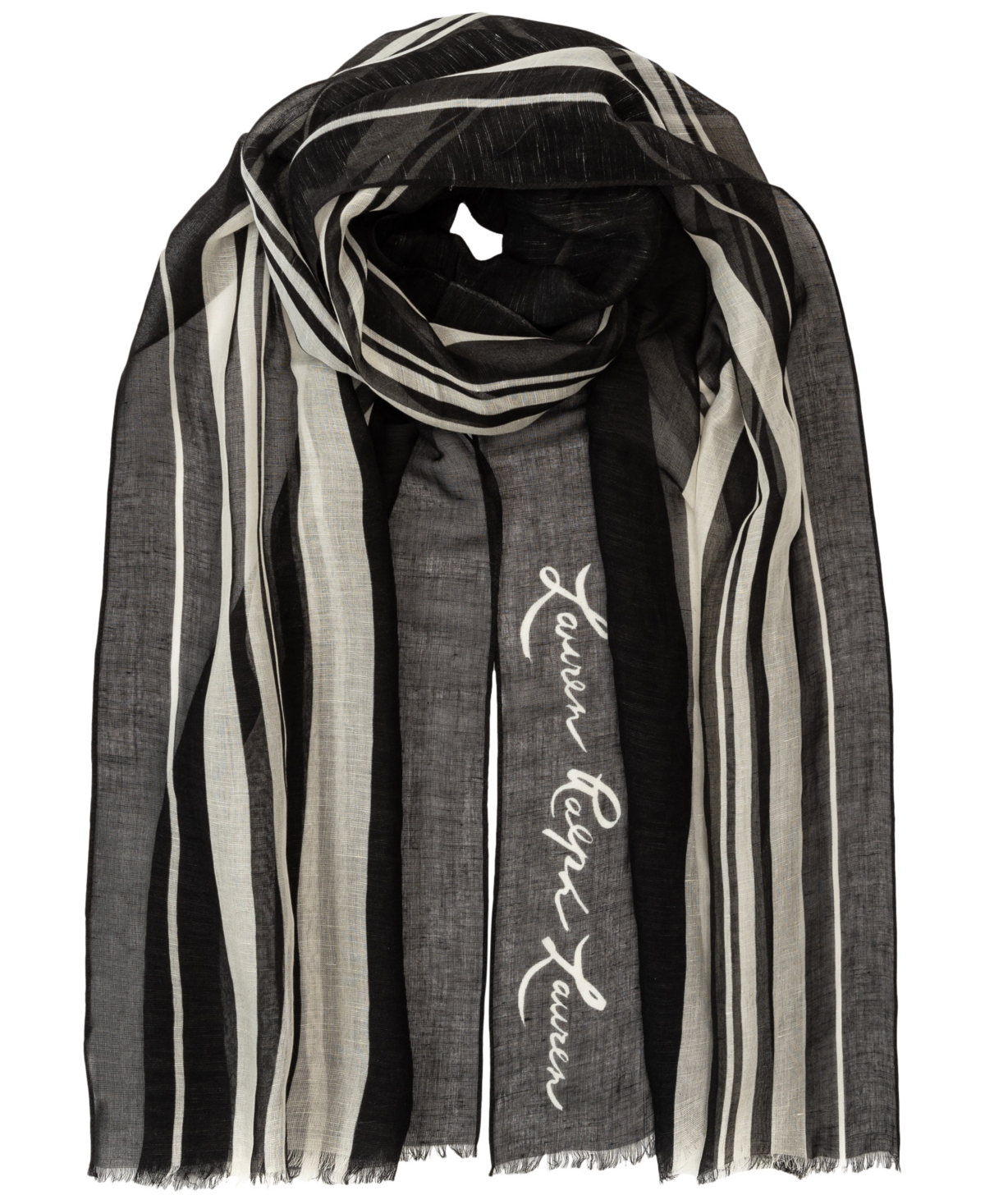 Ralph Lauren Stripe Wrap In Black