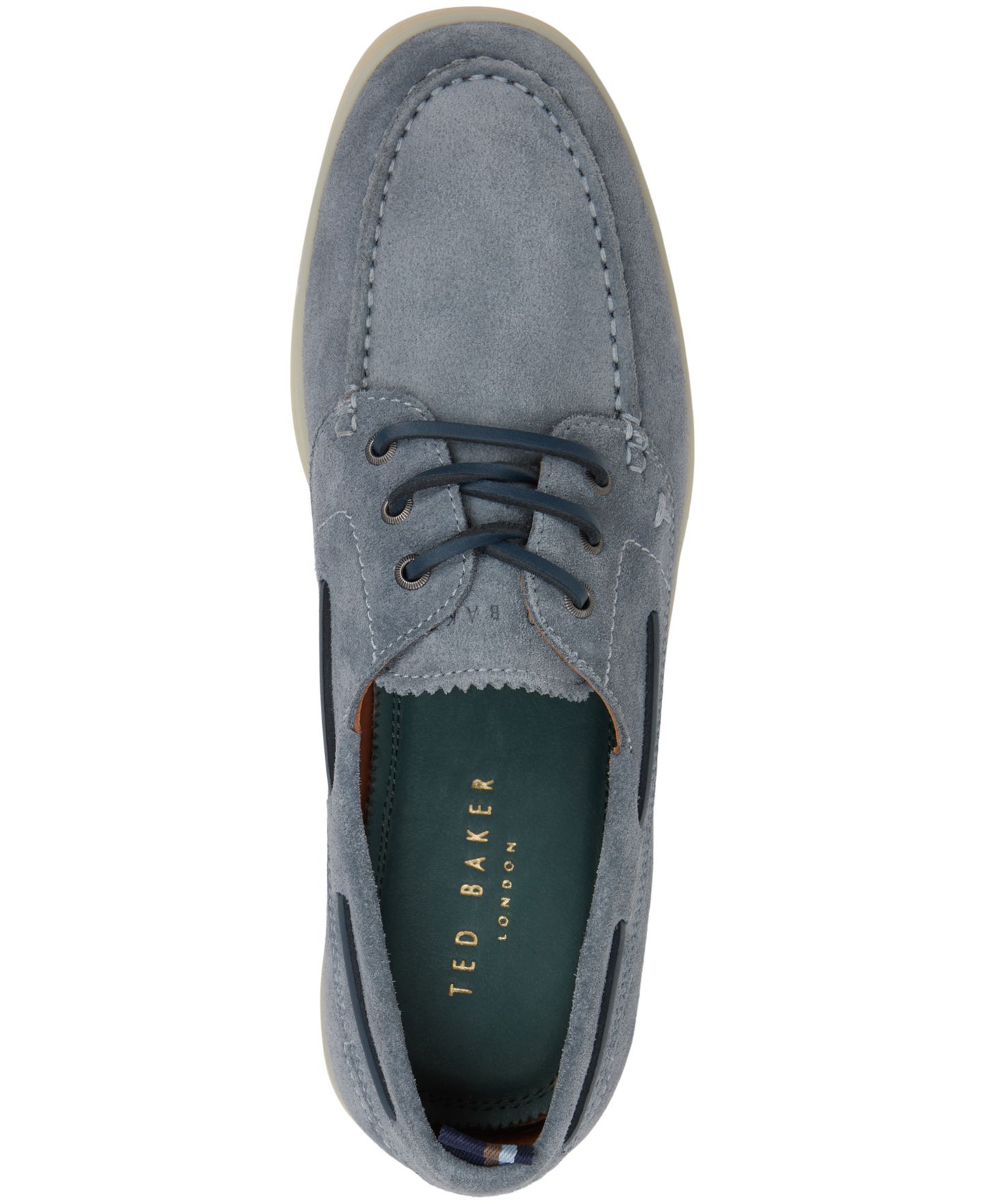 Обувь Ted Baker Men's Cromer Leather Lace Up Boat Shoes, цвет: Серый — фото 5