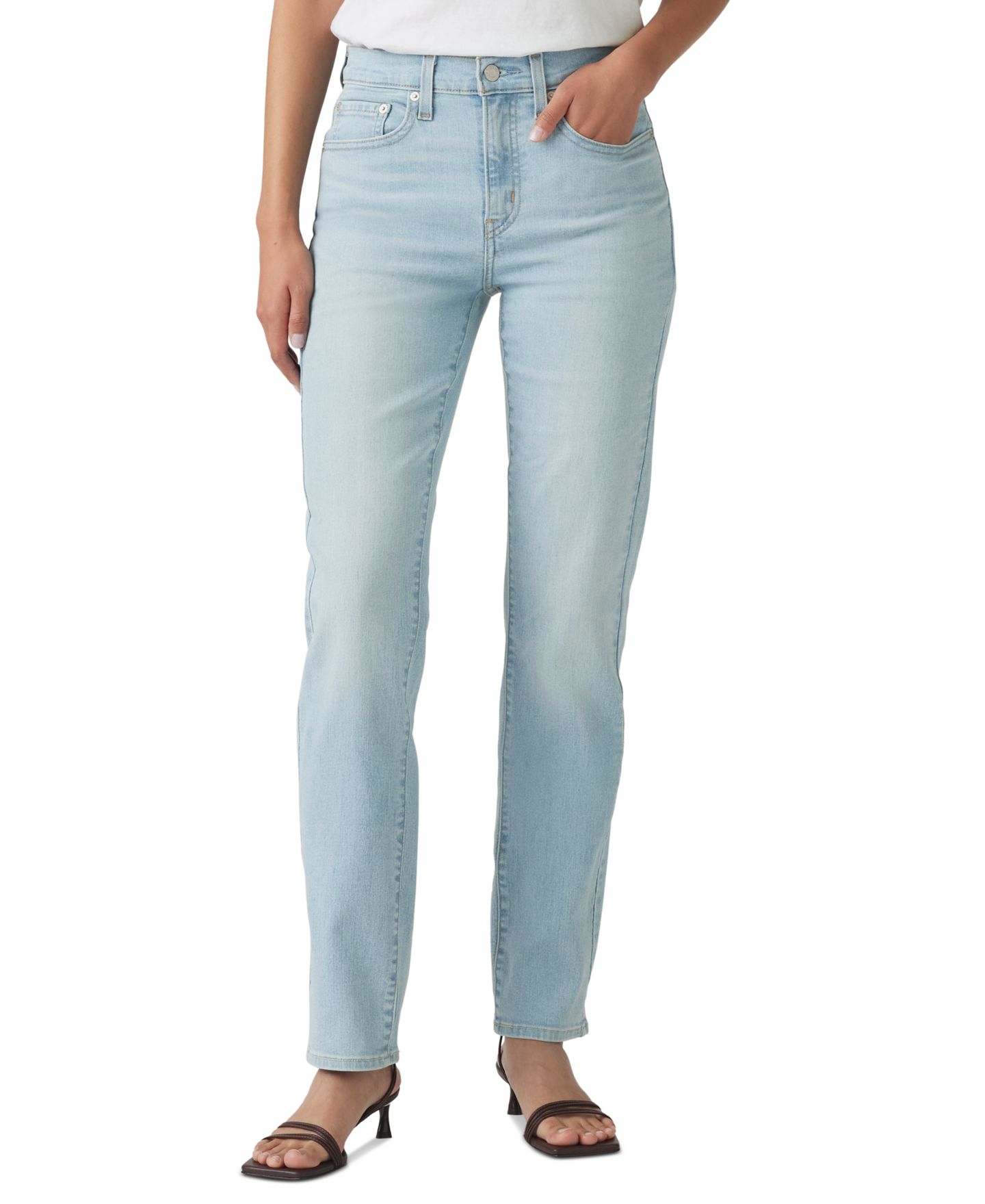 Женские джинсы Levi's 724 Straight-Leg, цвет: Индиго светлый — фото 1