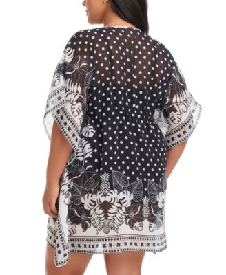 Plus Size Printed Double Trouble Caftan Cover-Up