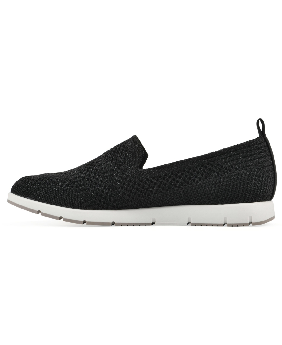 Cliffs By White Mountain Garren Glitter Knit Slip-on Sneaker In Black Glitter Knit