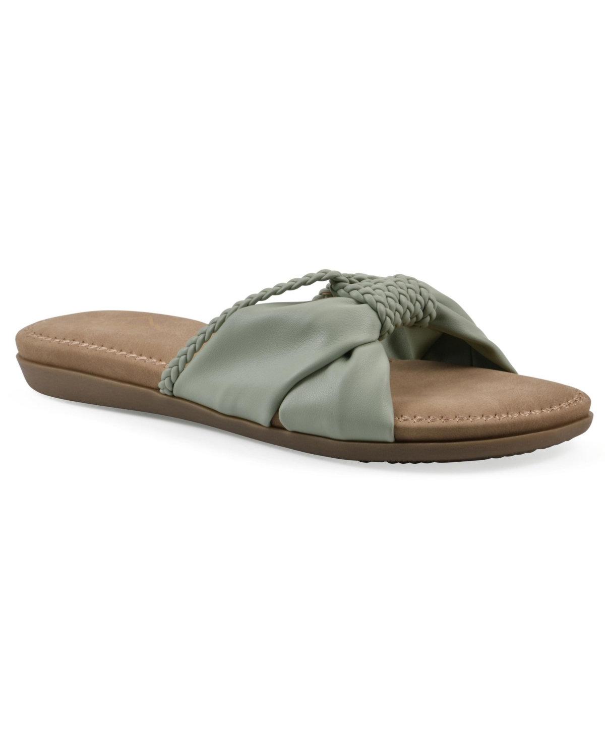 Cliffs By White Mountain Fasha Slide Sandal In Sage Green