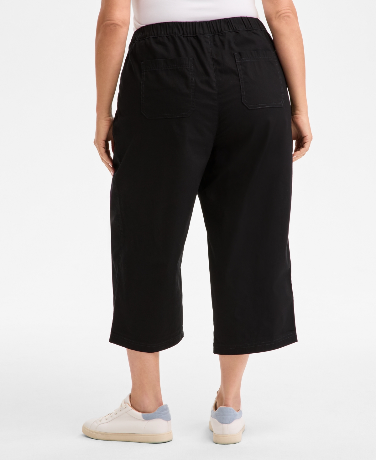 STYLE & CO PLUS SIZE PULL-ON CROPPED PANTS, EXCLUSIVELY AT MACY'S 