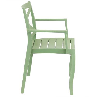 Polypropylene Stackable Tristana Outdoor Patio Arm Chair