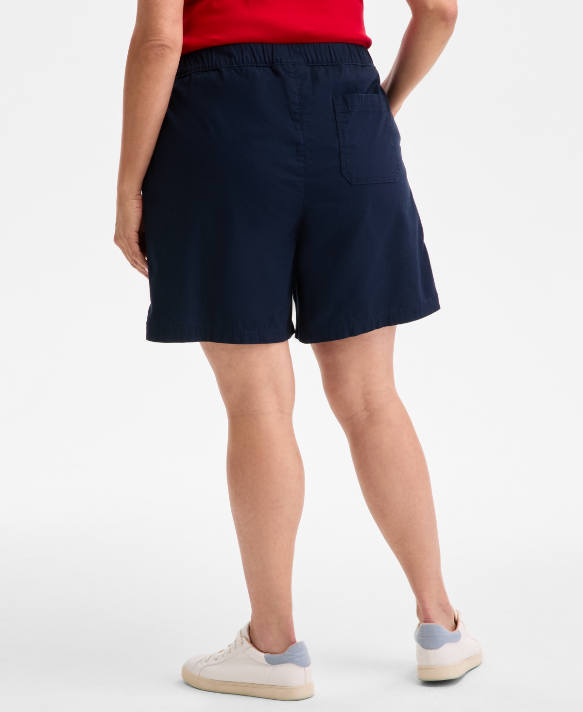 Shop Style & Co Plus Size Pull-on Shorts, Exclusively At Macy's In Industrial Blue