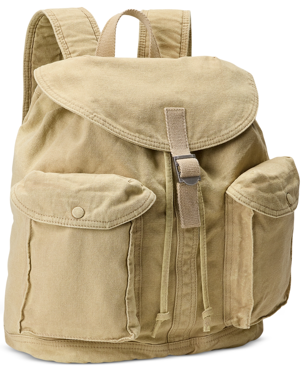 Polo Ralph Lauren Men's Flap-top Canvas Backpack In Beige Khaki