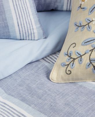 Cotton/Linen Clifton Stripe 2-Pc. Comforter Set, Twin, Exclusively at Macy's