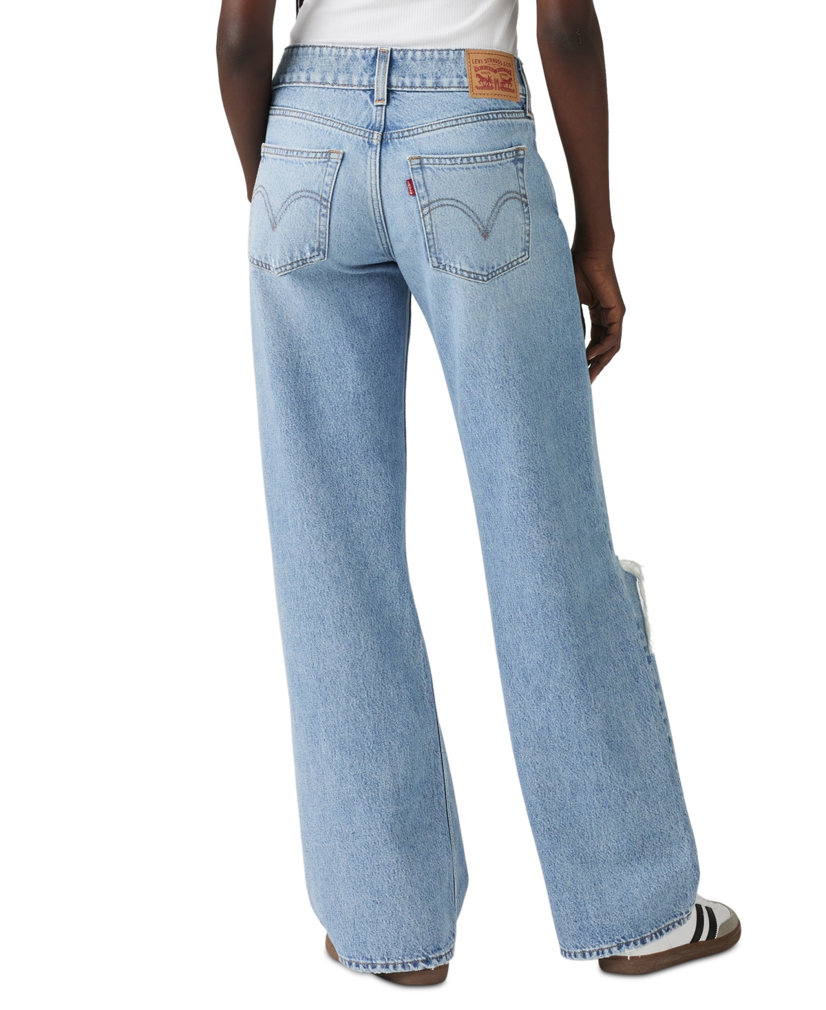 LEVI'S WOMEN'S SUPER-LOW DOUBLE-BUTTON RELAXED-FIT DENIM JEAN 