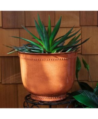 Michael Metal Indoor or Outdoor Planter with Drainage Hole - 14.5 in