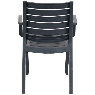Polypropylene Stackable Illias Outdoor Patio Arm Chair