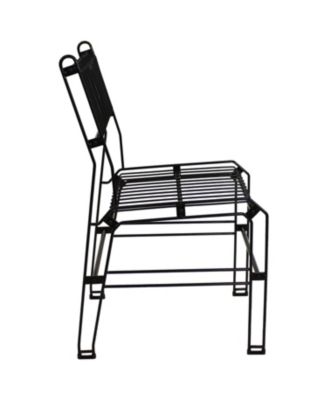 Indoor/Outdoor Furniture Steel Wire Dining Chair - Black