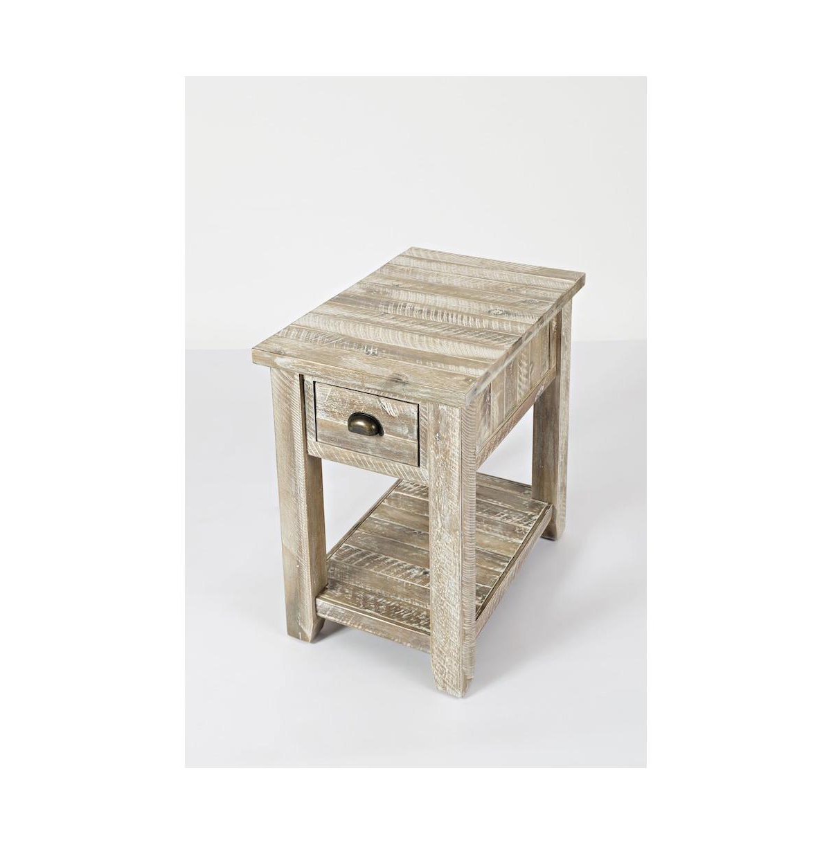 Artisan's Craft Rustic Farmhouse Distressed Solid Wood Chairside Table