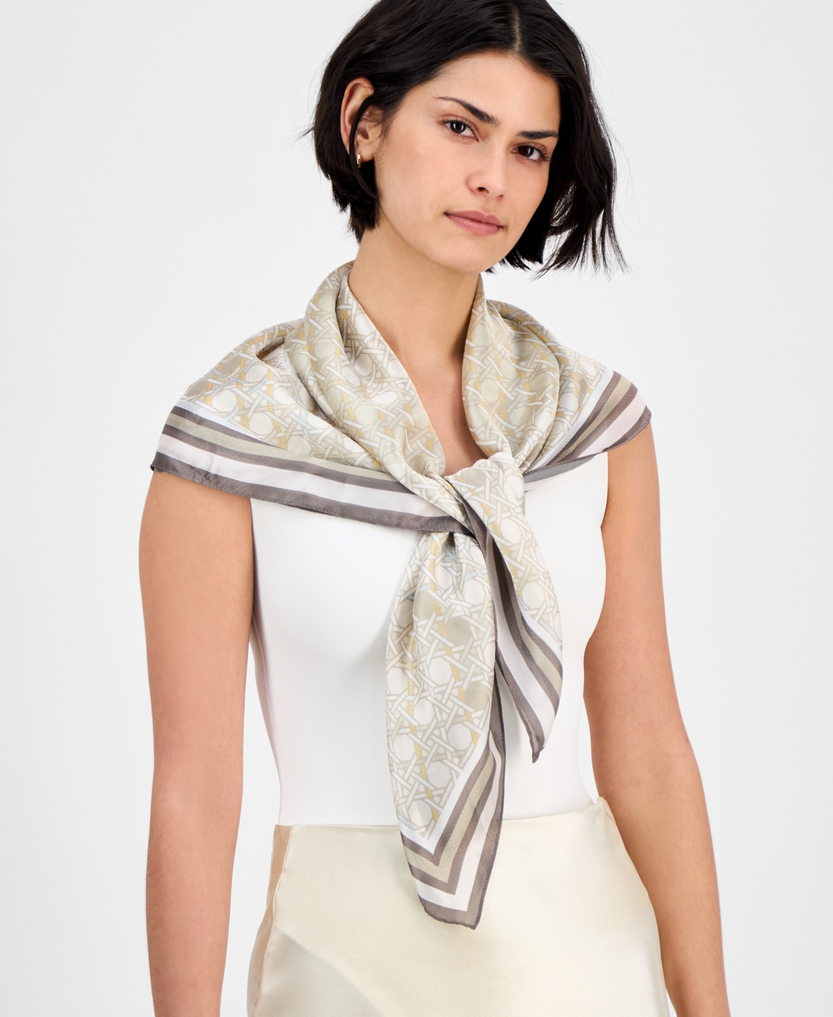 GIANI BERNINI TEXTURED PRINTED SQUARE SCARF, EXCLUSIVELY AT MACY'S 