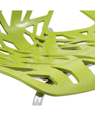 Modern Asbury Dining Chair w/ Chromed Legs, Set of 4