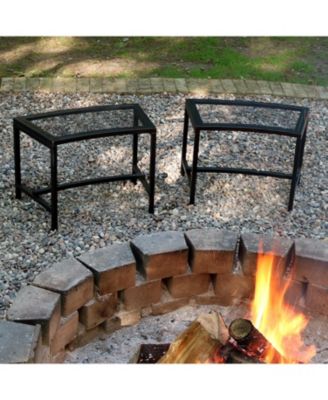 Outdoor Lightweight and Portable Metal Patio Side End Table or Backless Bench Seat with Mesh Top - 23"