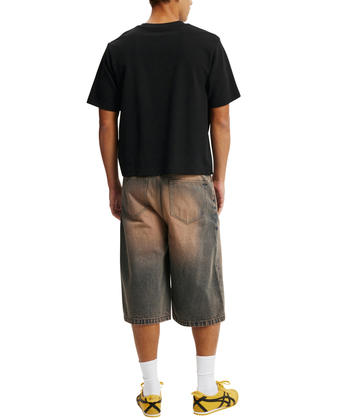 Shop Cotton On Men's Super Baggy Jort Shorts In Trippin Blue