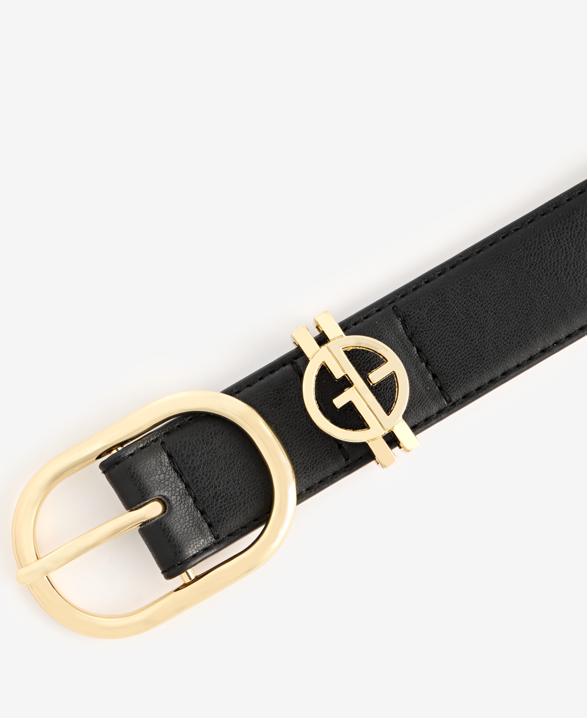 Shop Giani Bernini Women's Cut-out-logo Loop Pant Belt, Exclusively At Macy's In Black