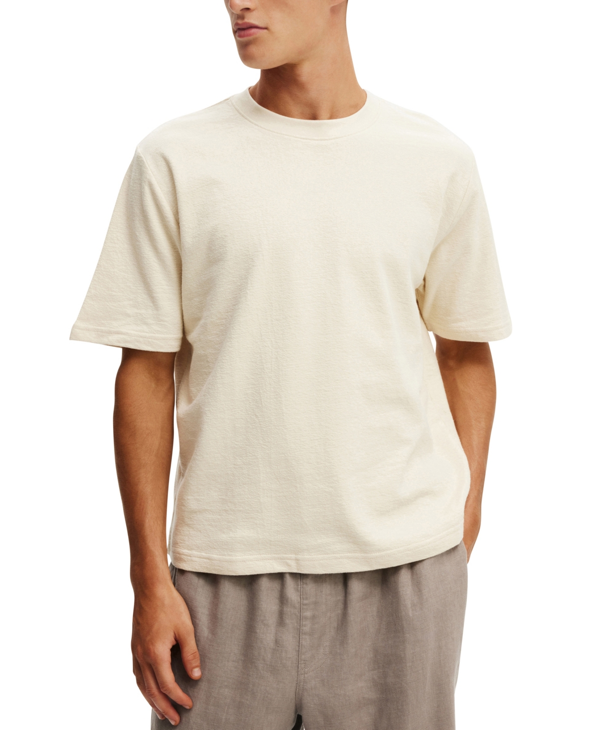 Men's Short Sleeve T-Shirt - Pearl blue terry