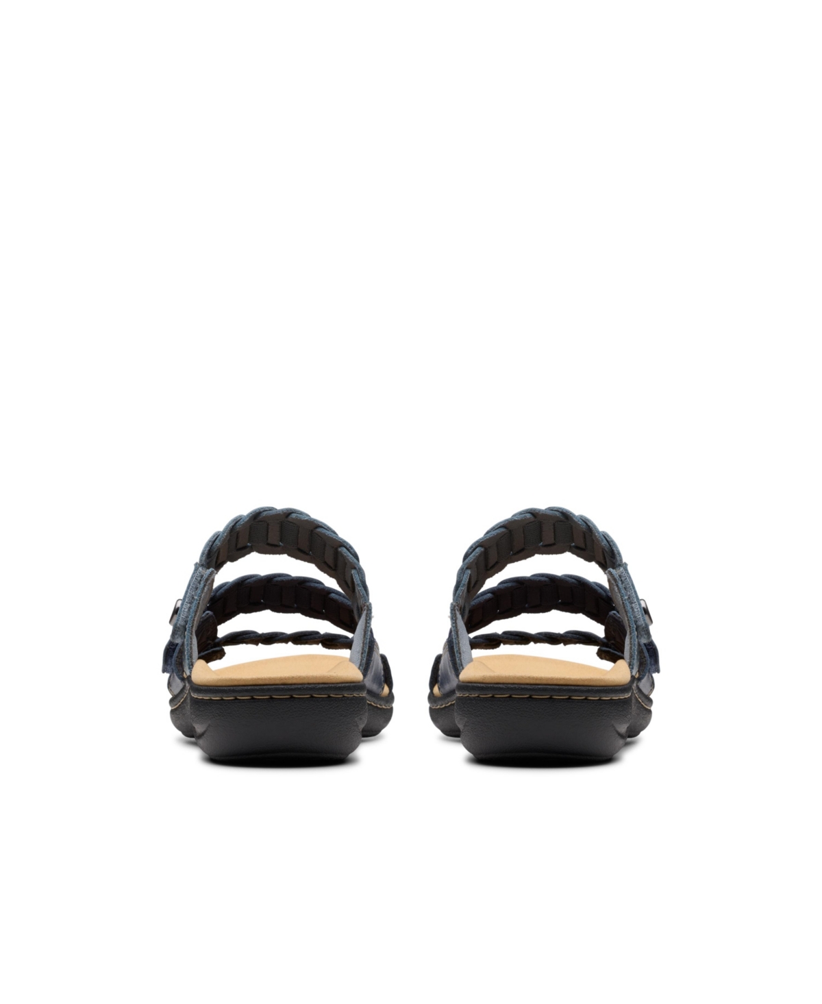 Clarks Collection Women's Laurieann Hope Slip-on Flat Sandals In Navy Multi Leather