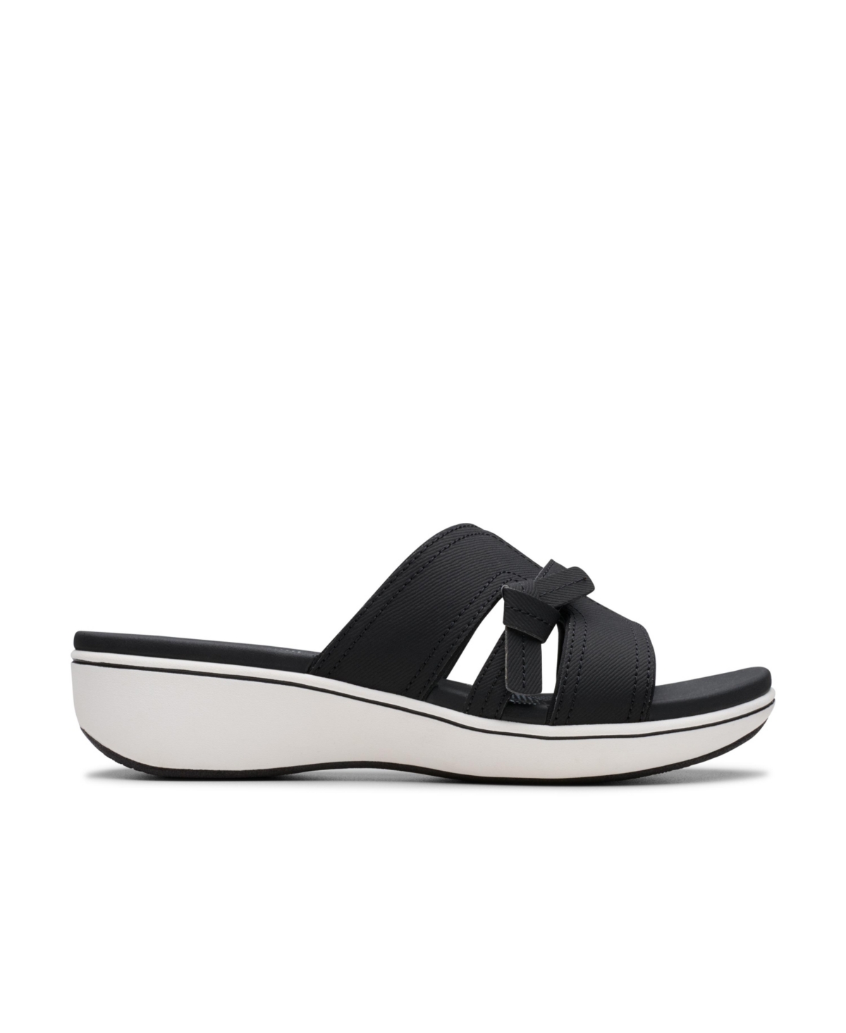 Clarks Cloudsteppers Women's Breeze Rae Mia Slip-on Flat Sandals In Black