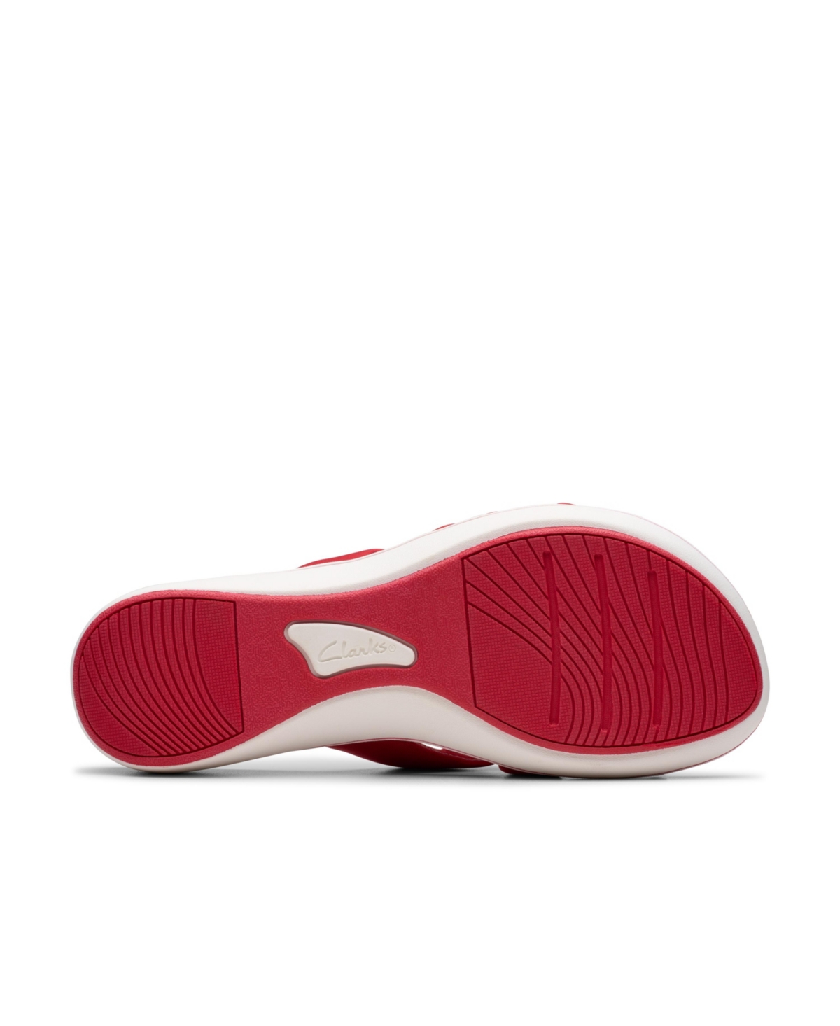 Clarks Cloudsteppers Women's Breeze Rae Cam Slip-on Flat Sandals In Cherry Textile
