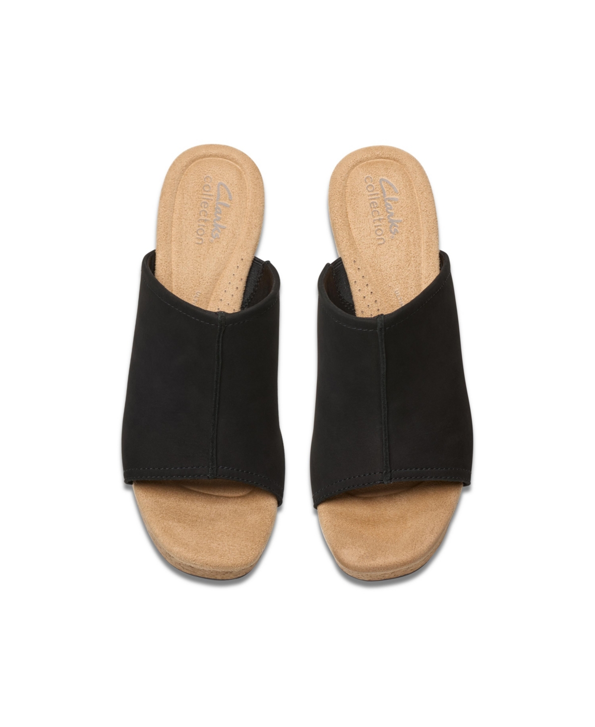 Clarks Nerisa Vine In Black Nubuck In Multi