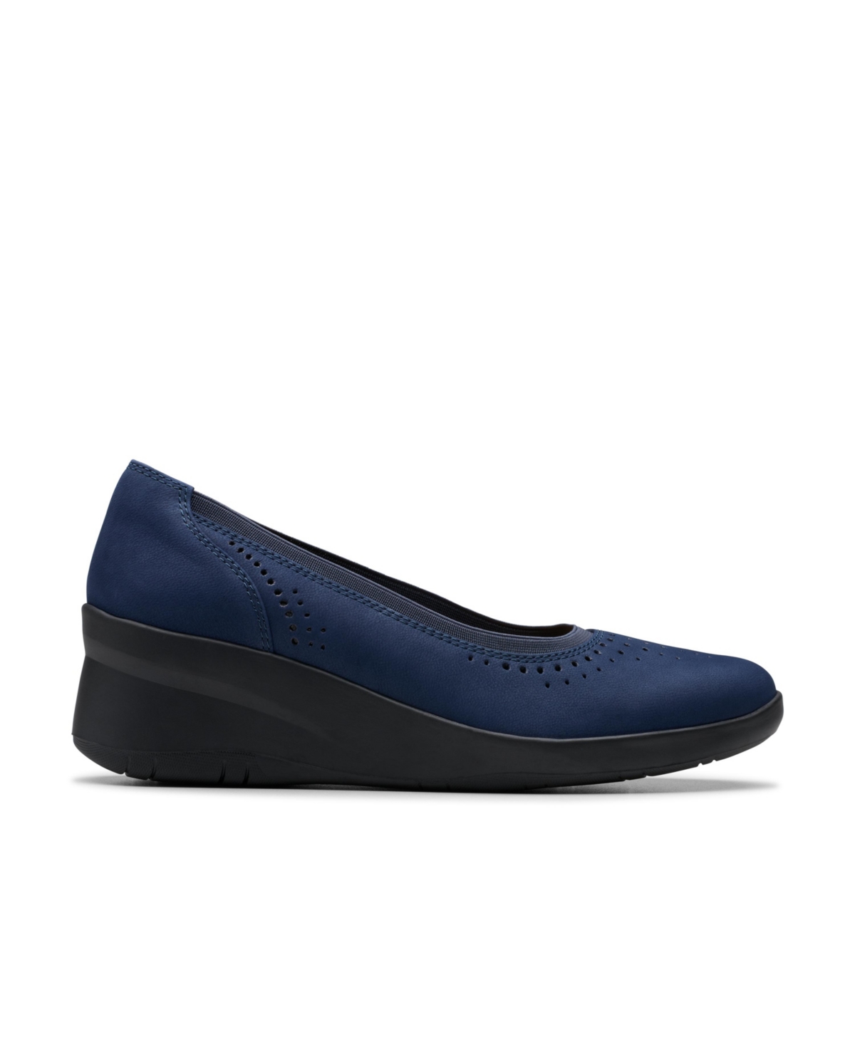 Clarks Collection Women's Suttyn Kaylie Slip-on Shoes In Navy Nubuck