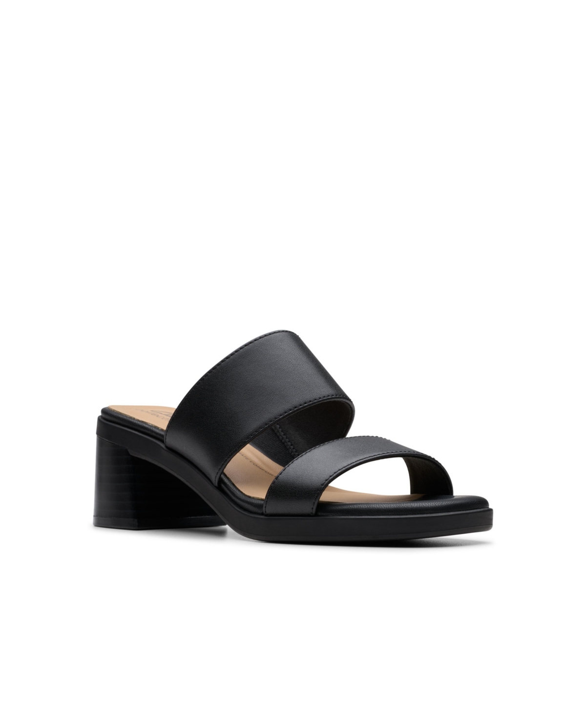 Clarks Collection Women's Jaylan Dusk Block Heel Sandals In Black Leather