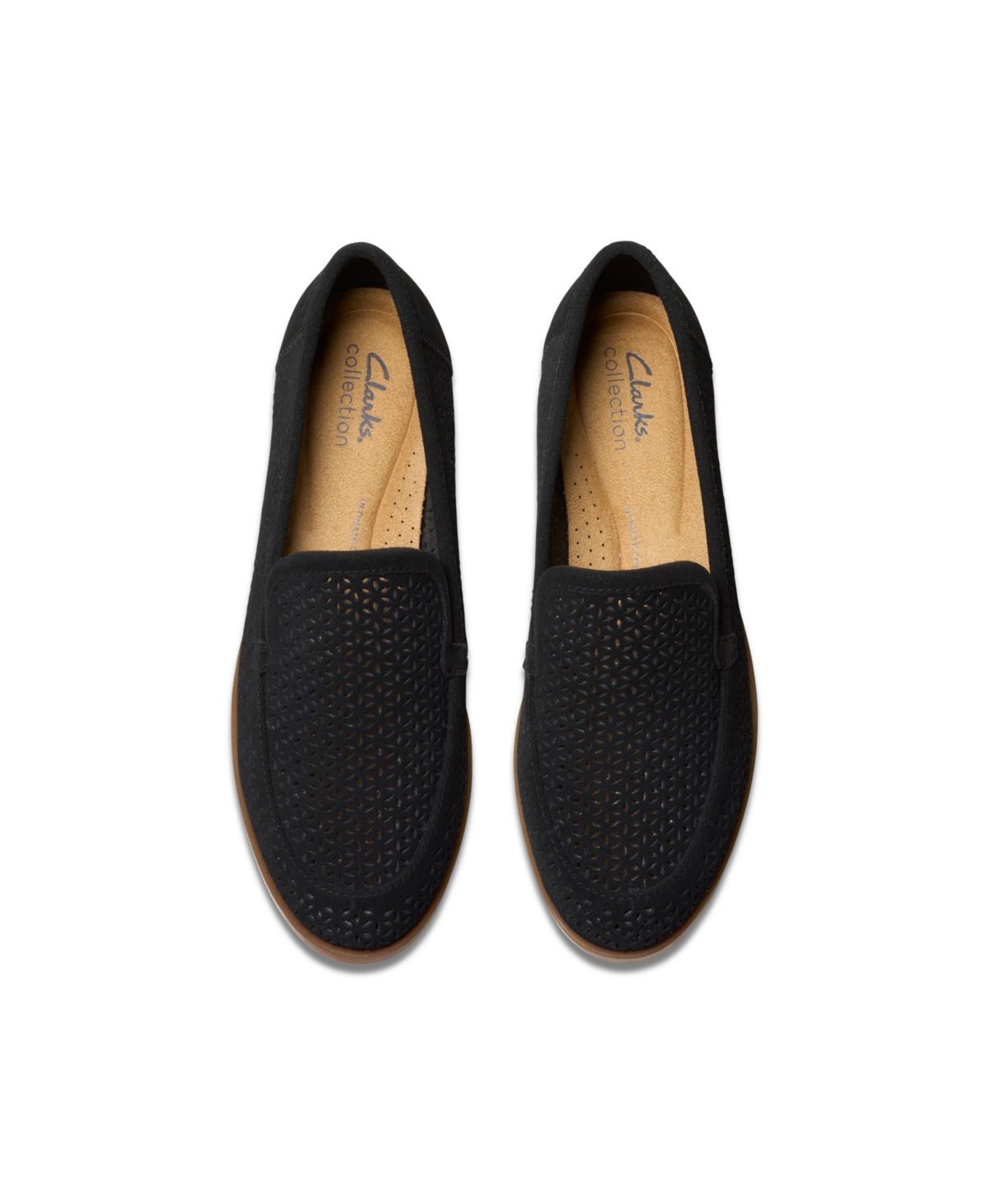 Clarks Trish Cove In Black Suede