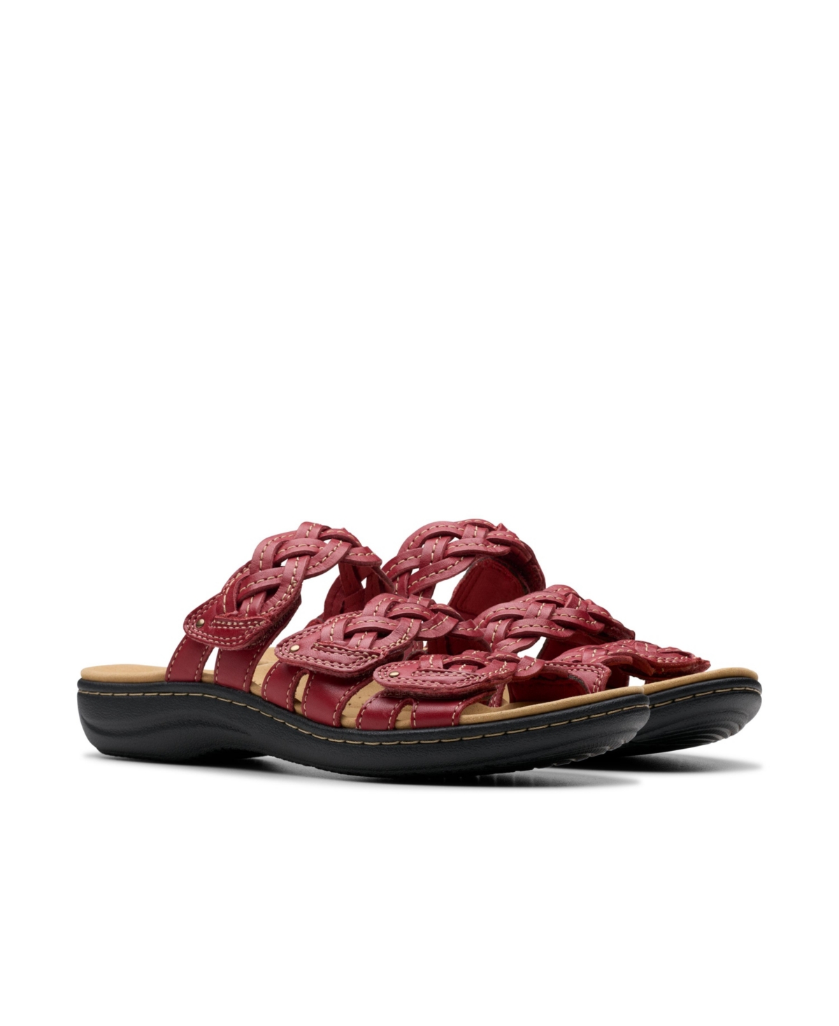 CLARKS COLLECTION WOMEN'S LAURIEANN RIO SLIP-ON FLAT SANDALS 