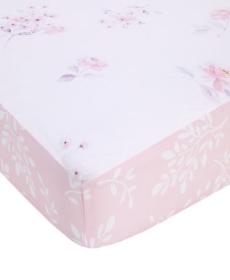 Flower Bunny Ears Cotton Nursery Photo Op Fitted Crib Sheet