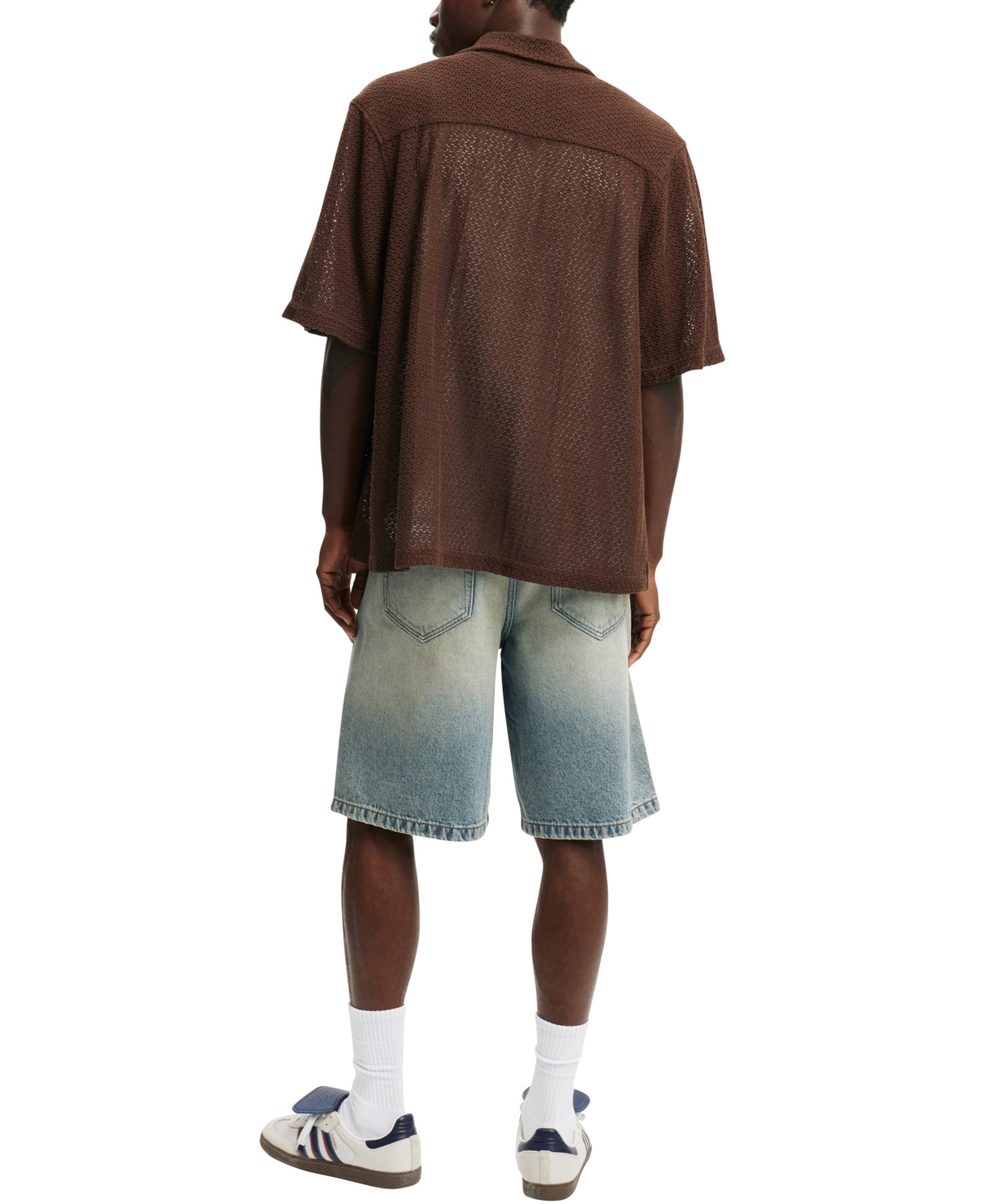 COTTON ON MEN'S BAGGY DENIM SHORTS 