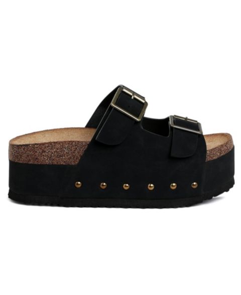 Женские сандалии London Rag Impala Studded Faux Leather Slip Ons, цвет: Чёрная искусственная кожа