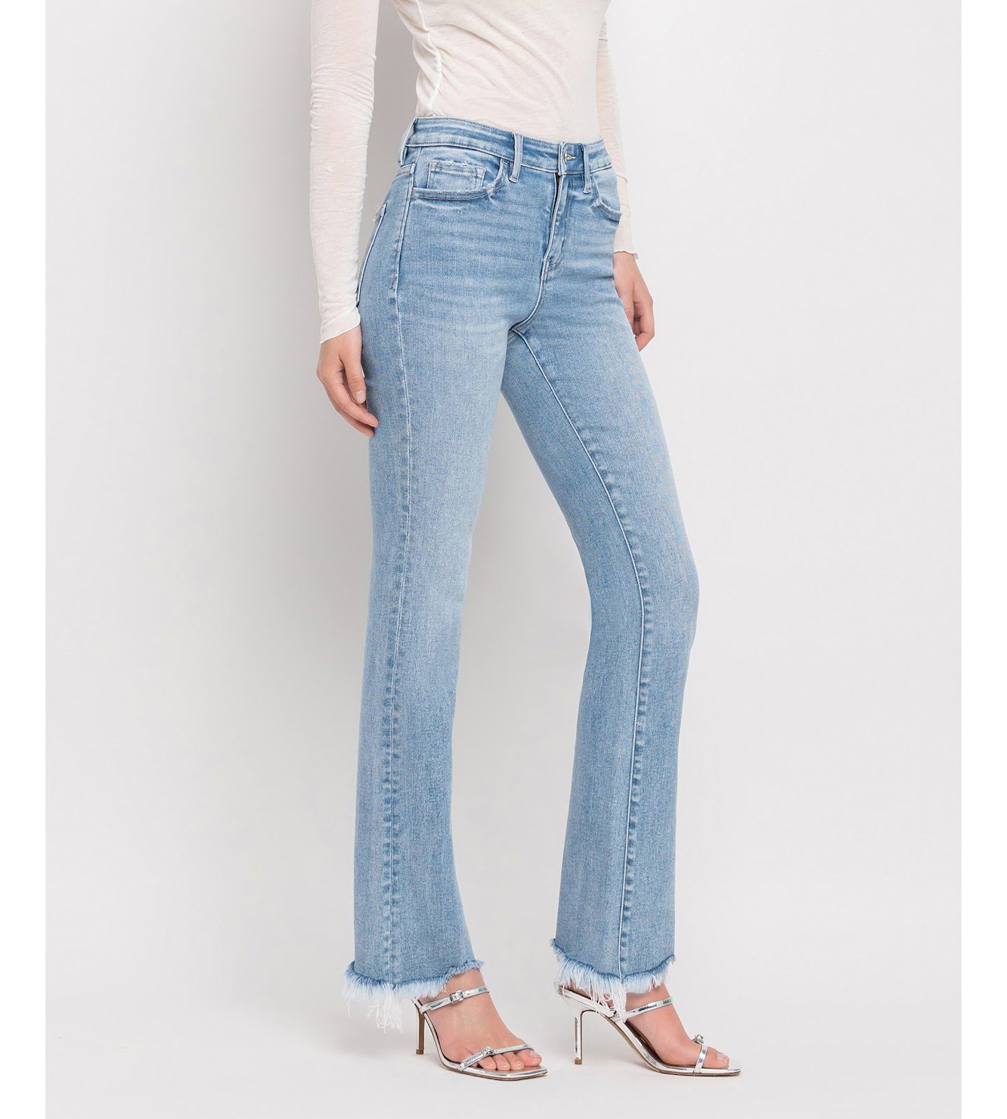 Женские джинсы Flying Monkey High Rise Mini Bootcut, цвет: Синий — фото 2