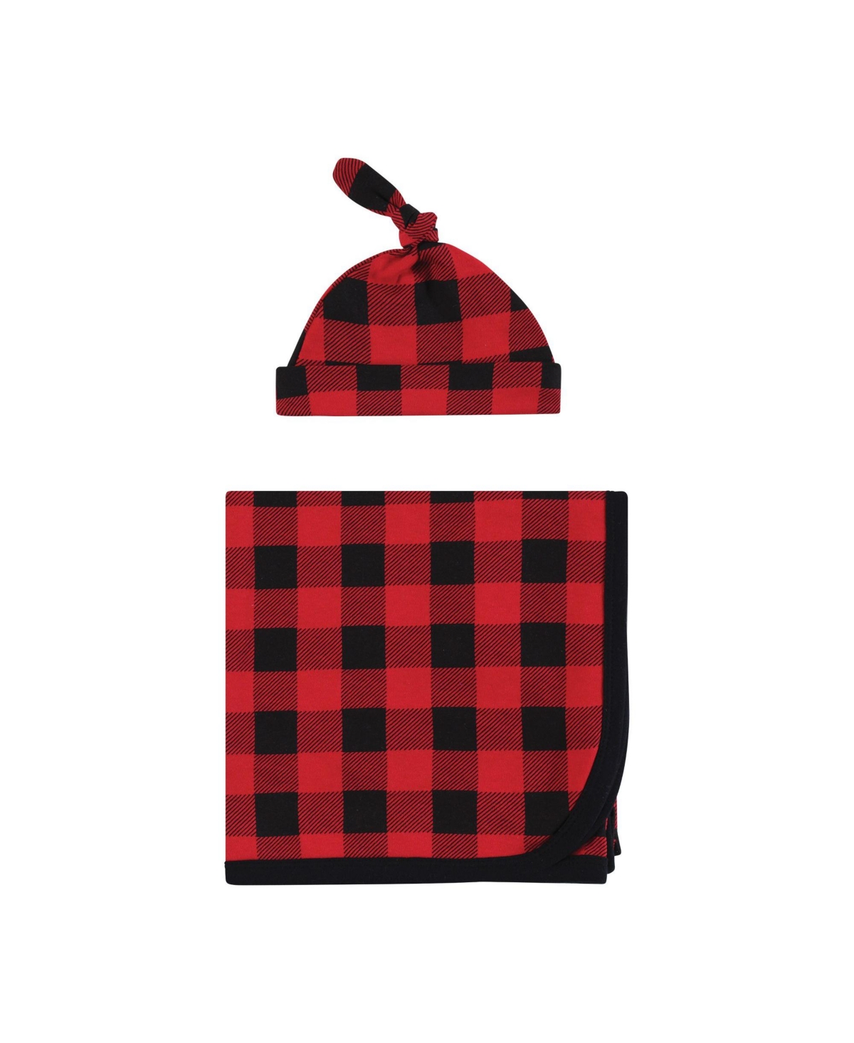 Hudson Baby Boys Gown, Swaddle Blanket and Cap or Headband