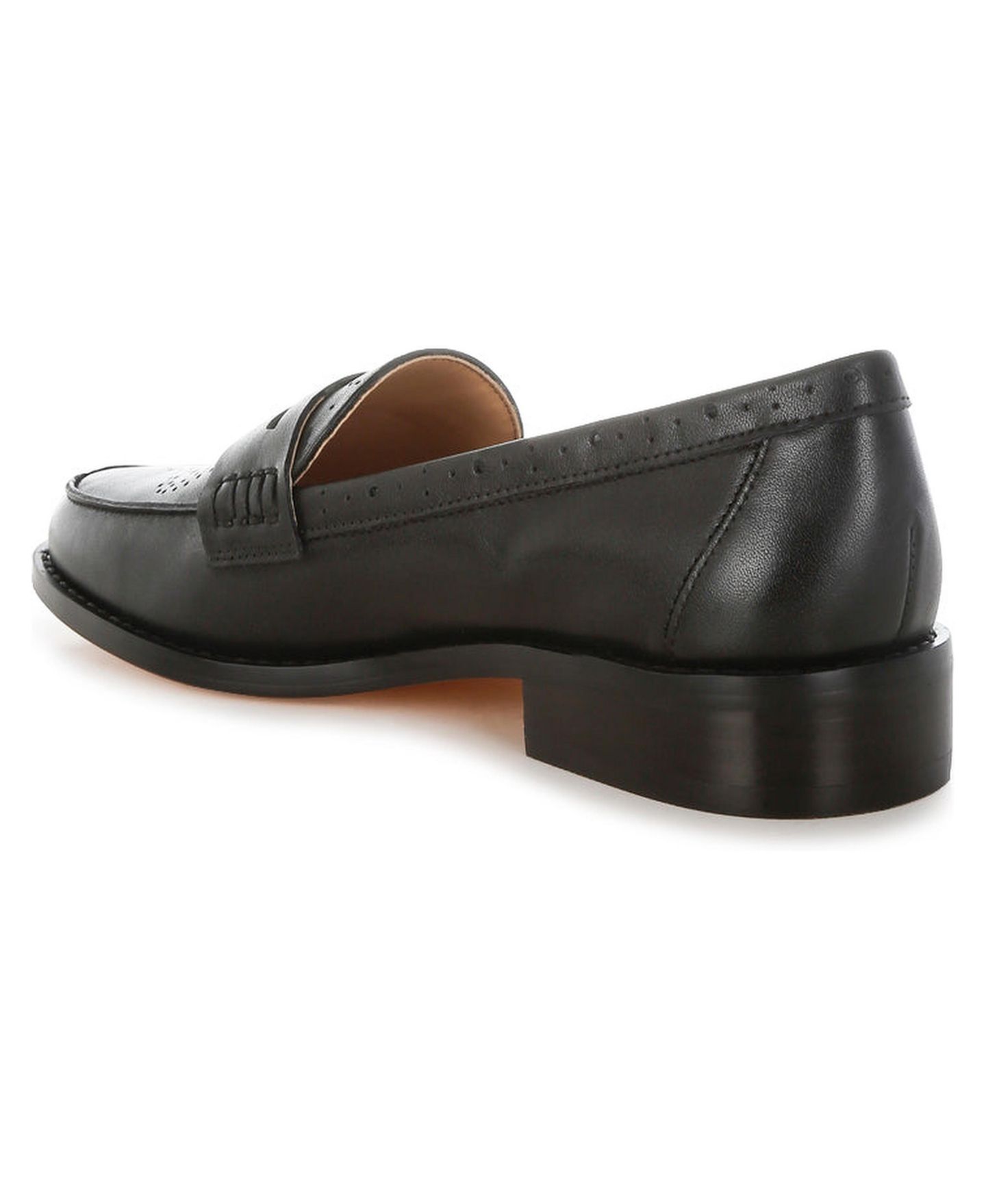Женские туфли Rag & Co Clotilda Perforated Low Heel, цвет: Чёрный кожаный — фото 3