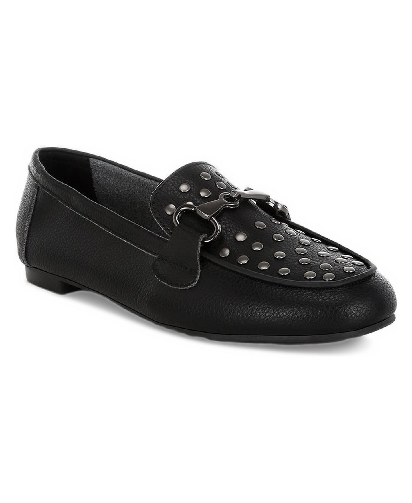 Женские туфли Rag & Co Modaha Horsebit and Studs Embellished Real Leather, цвет: Чёрный — фото 1