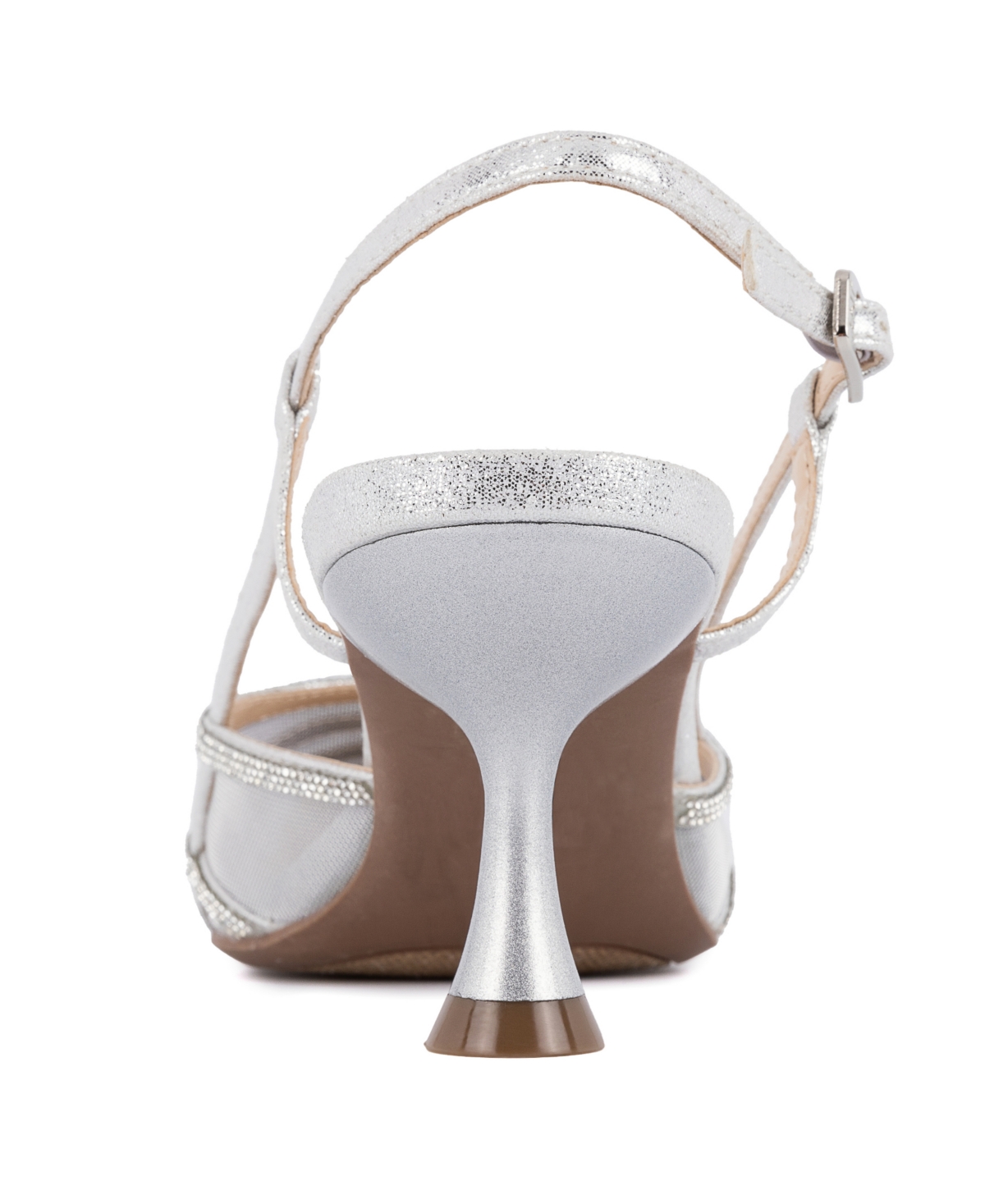 Jones New York Women's Lindala Kitten Heel Slingback Evening Pumps In Silver