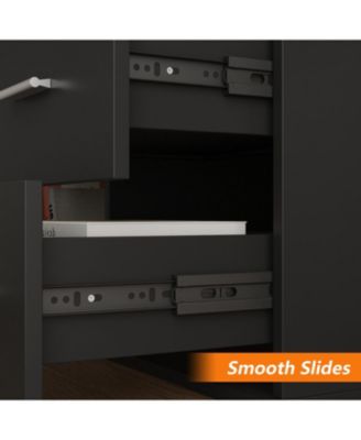 3-Drawers Removable Tabletop L-Shaped Computer Desk, Writing Desk, Office Desk,Shelves