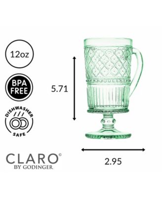 Claro Footed Mug, Set of 4