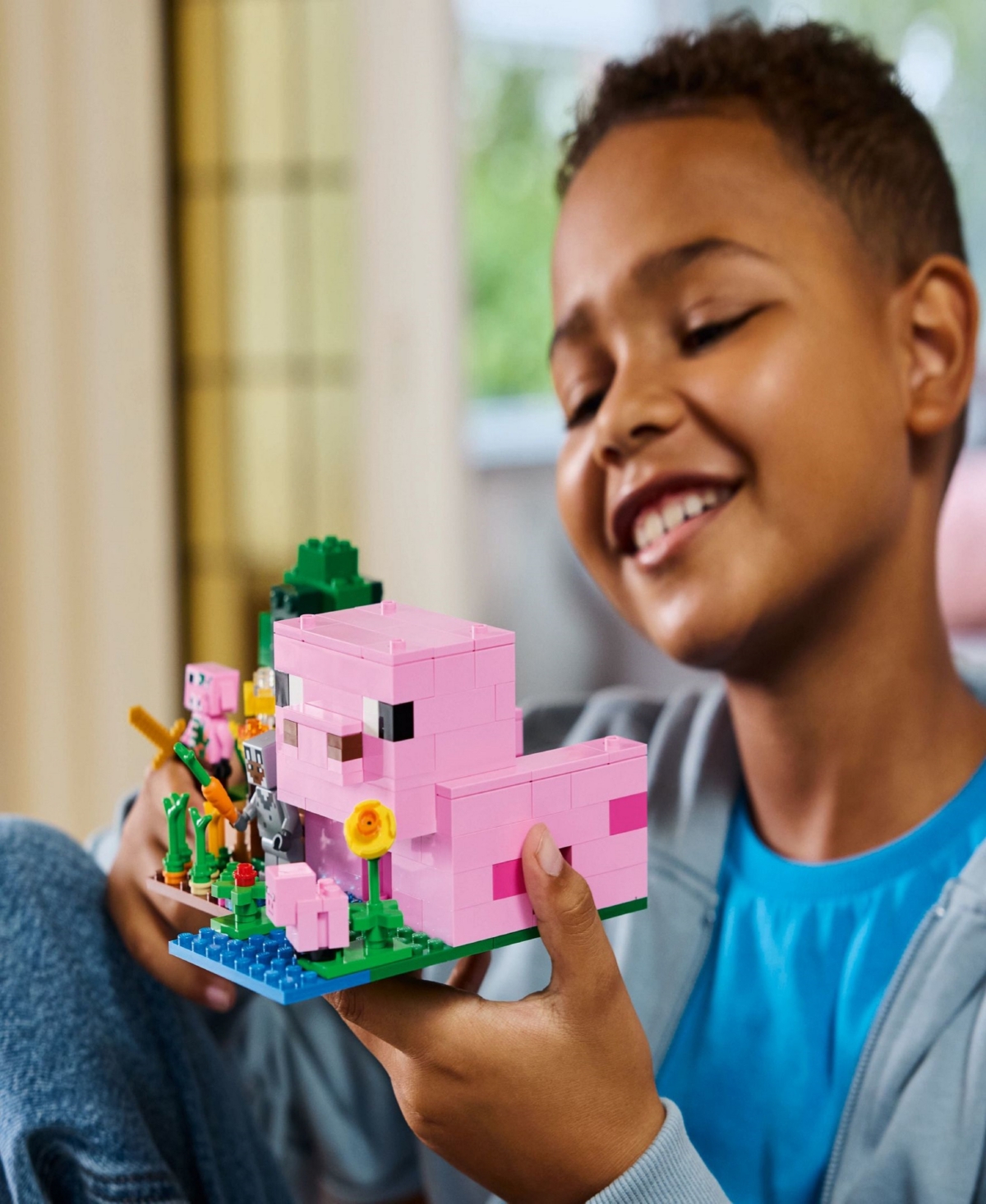 Shop Lego Minecraft The Baby Pig House Building Toy 21268, 238 Pieces In Multicolor
